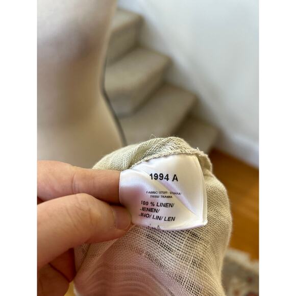 Yuvita Linen Boxy Short Sleeve Romantic Regency Georgian Colonial Print Blouse - Picture 7 of 9